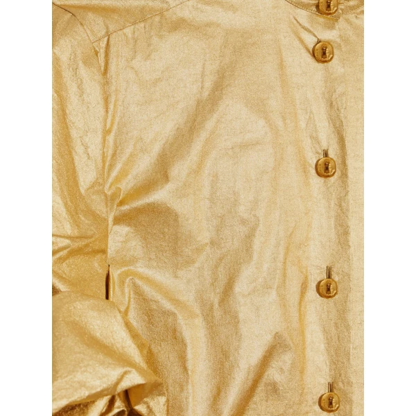 Schiaparelli Officer Collar Shirt Tops in Schiaparelli Authentic Luxury Fashion at Coveti