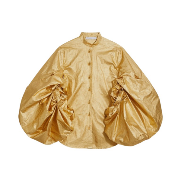 Schiaparelli Officer Collar Shirt Tops in Schiaparelli Authentic Luxury Fashion at Coveti