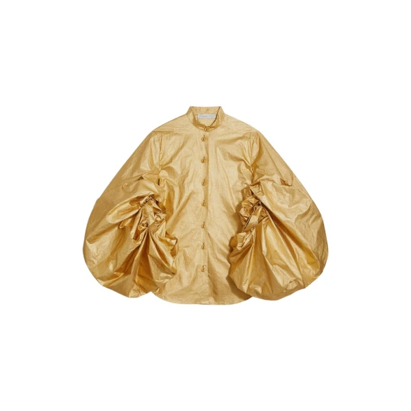 Schiaparelli Officer Collar Shirt Tops in Schiaparelli Authentic Luxury Fashion at Coveti