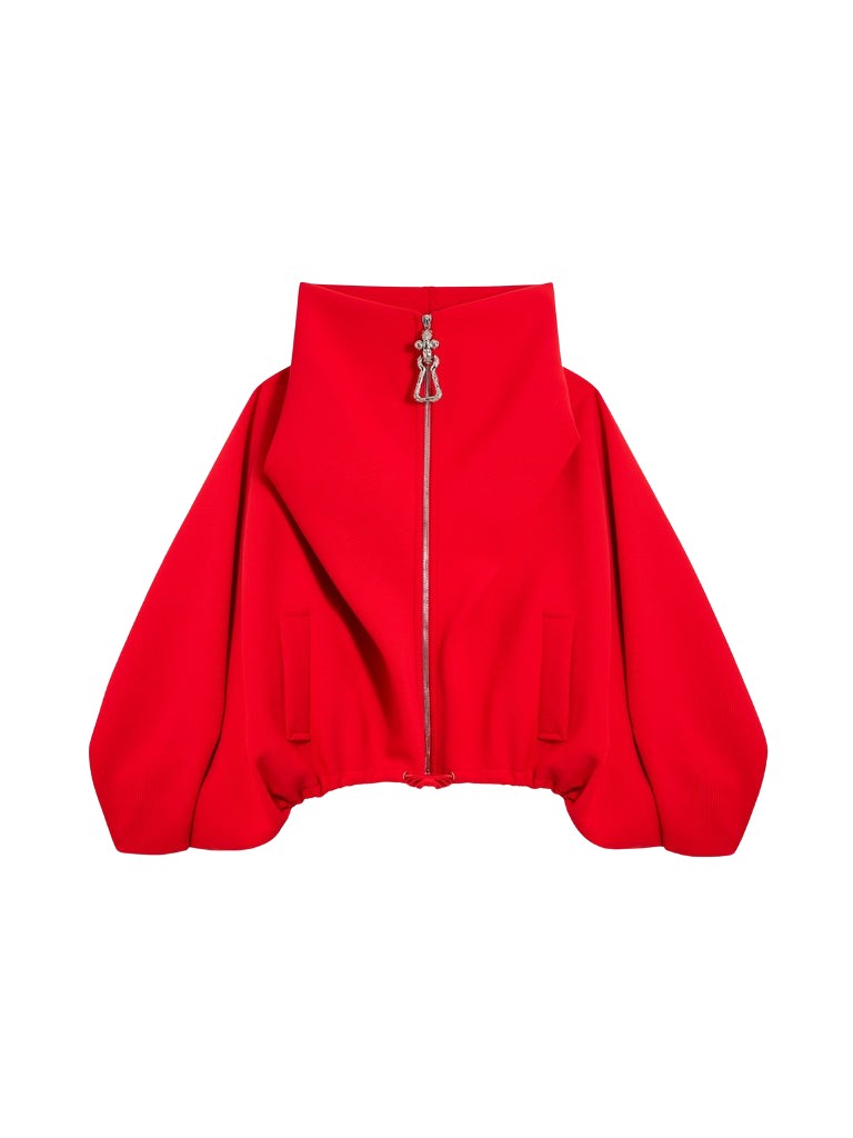 Schiaparelli Oversized Neoprene Bomber Jacket