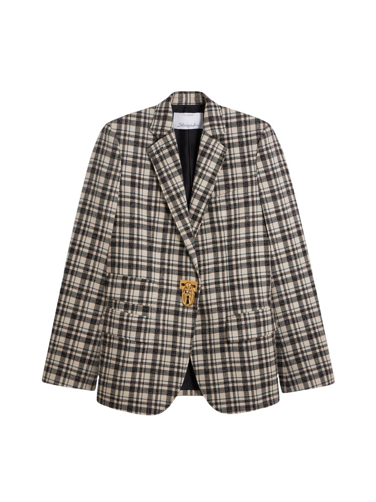 Schiaparelli Padlock Jacket Jackets in Schiaparelli Authentic Luxury Fashion at Coveti