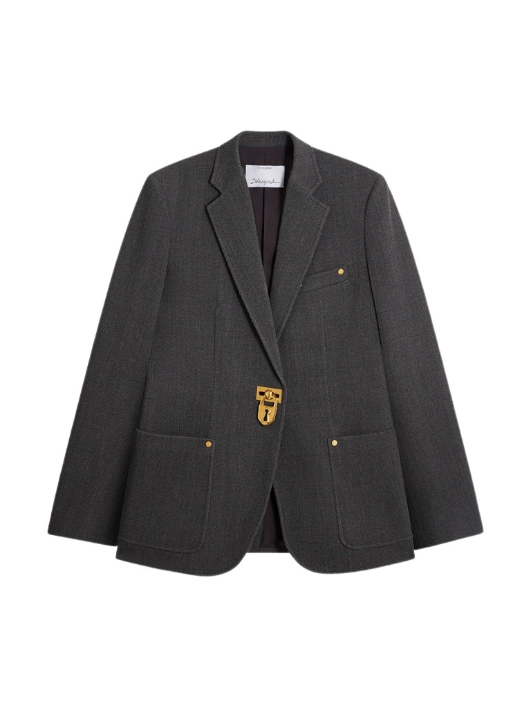 Schiaparelli Padlock Jacket Jackets in Schiaparelli Authentic Luxury Fashion at Coveti