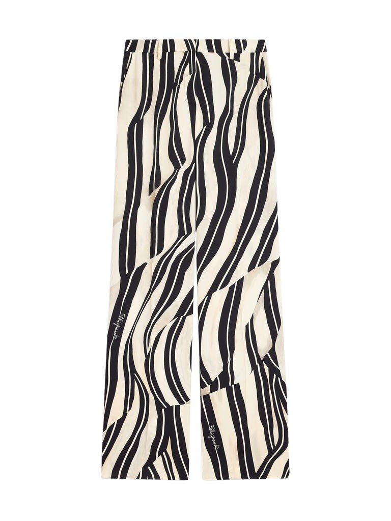 Schiaparelli Paintbrush Boyfit Trousers Pants in Schiaparelli Authentic Luxury Fashion at Coveti