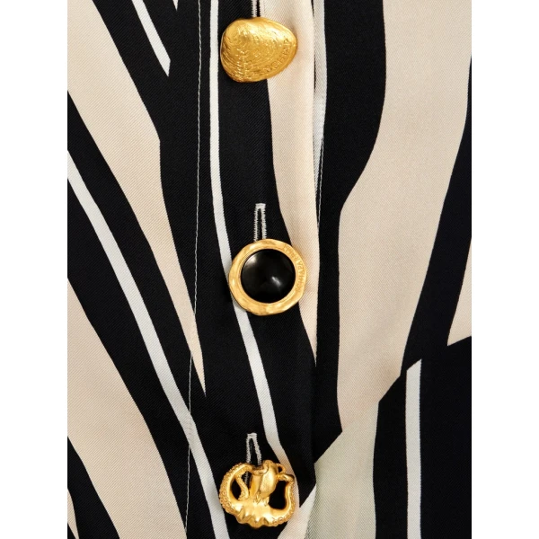 Schiaparelli Paintbrush Short-Sleeved Shirt Tops in Schiaparelli Authentic Luxury Fashion at Coveti