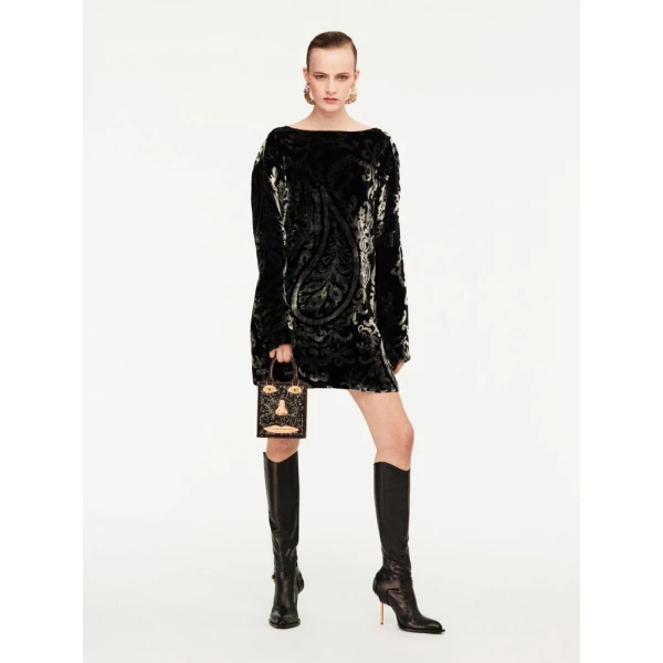 Schiaparelli Paisley-Pattern Short Dress Dresses in Schiaparelli Authentic Luxury Fashion at Coveti