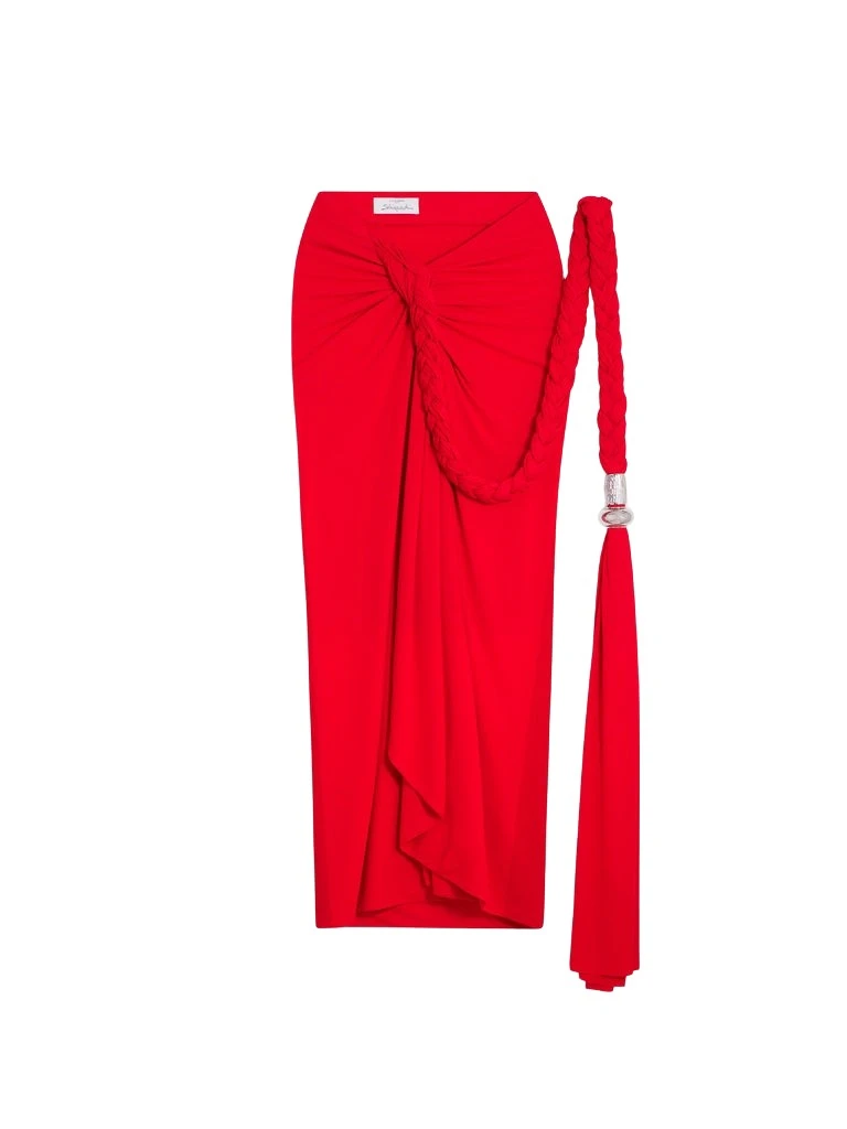 Schiaparelli-Pareo-Braid-Skirt39386_nobg Schiaparelli Pareo Braid Skirt Skirts in Schiaparelli Authentic Luxury Fashion at Coveti