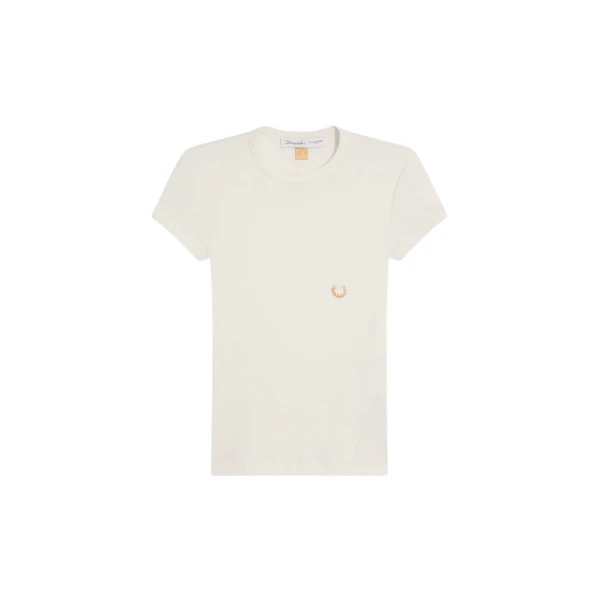 Schiaparelli Pierced T-Shirt Tops in Schiaparelli Authentic Luxury Fashion at Coveti