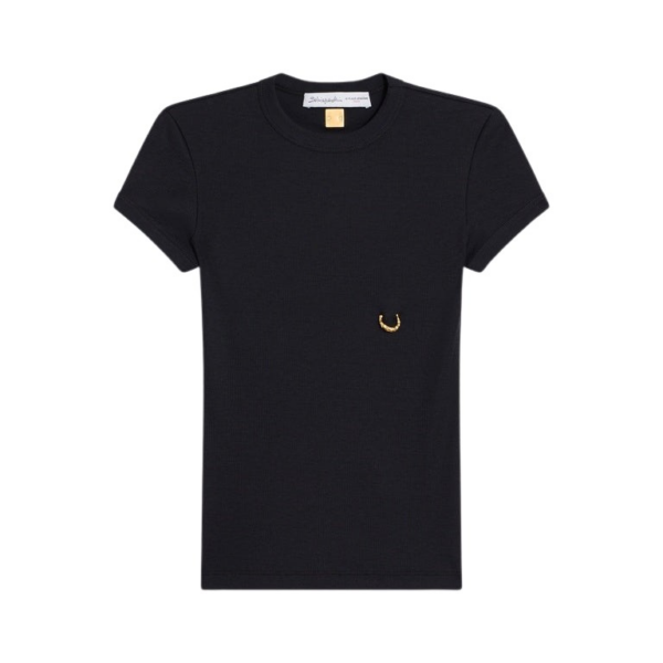 Schiaparelli Pierced T-Shirt Tops in Schiaparelli Authentic Luxury Fashion at Coveti