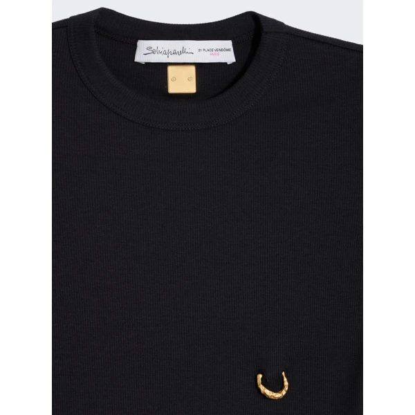 Schiaparelli Pierced T-Shirt Tops in Schiaparelli Authentic Luxury Fashion at Coveti
