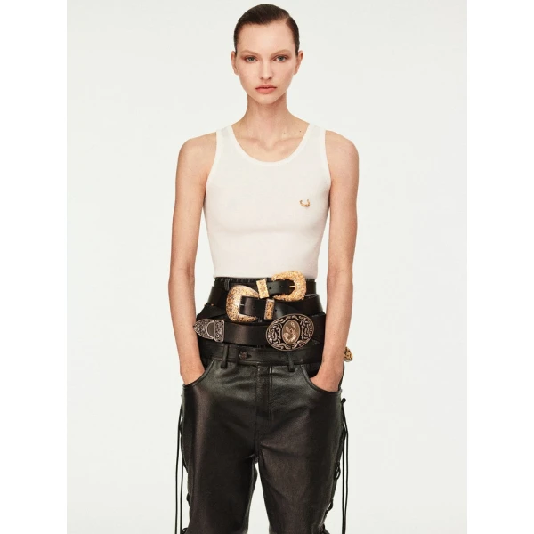 Schiaparelli Pierced Tank Top Tops in Schiaparelli Authentic Luxury Fashion at Coveti