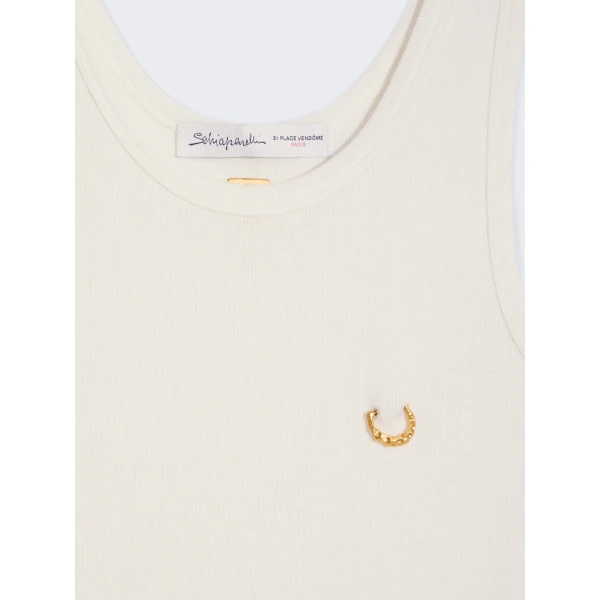 Schiaparelli Pierced Tank Top Tops in Schiaparelli Authentic Luxury Fashion at Coveti