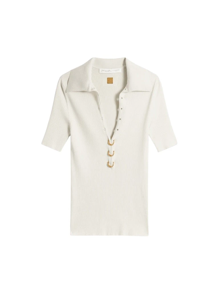 Schiaparelli-Piercings-Polo-358047_nobg Schiaparelli Piercings Polo Tops in Schiaparelli Authentic Luxury Fashion at Coveti