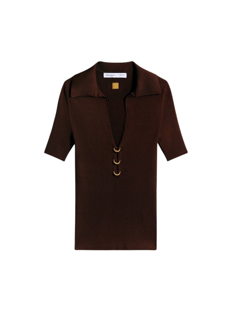 Schiaparelli Piercings Polo Tops in Schiaparelli Authentic Luxury Fashion at Coveti