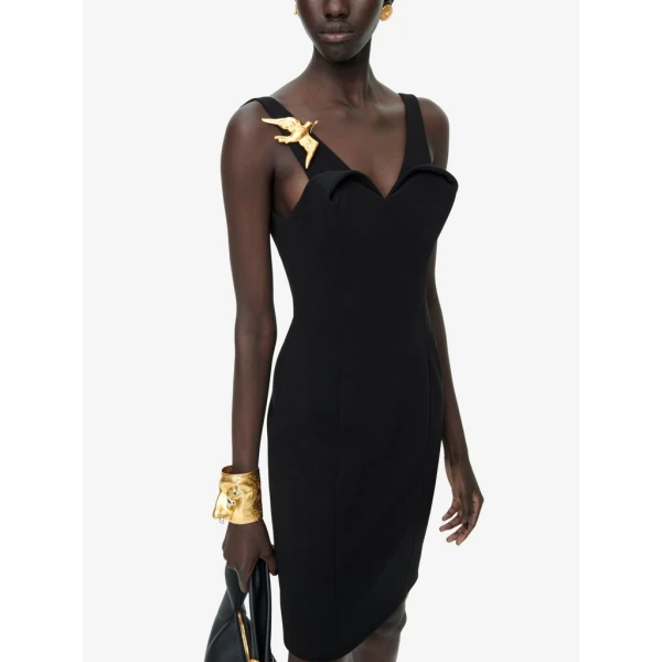 Schiaparelli Puffed Décolleté Dress Dresses in Schiaparelli Authentic Luxury Fashion at Coveti