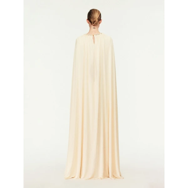 Schiaparelli Ruched Cape Dress Dresses in Schiaparelli Authentic Luxury Fashion at Coveti
