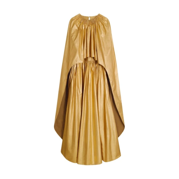 Schiaparelli Ruched Cape Dress Dresses in Schiaparelli Authentic Luxury Fashion at Coveti