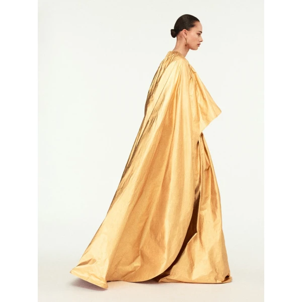 Schiaparelli Ruched Cape Dress Dresses in Schiaparelli Authentic Luxury Fashion at Coveti