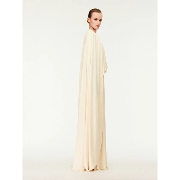 Schiaparelli Ruched Cape Dress Dresses in Schiaparelli Authentic Luxury Fashion at Coveti