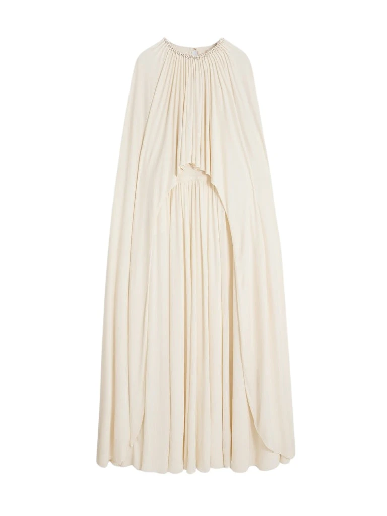Schiaparelli-Ruched-Cape-Dress53269_nobg Schiaparelli Ruched Cape Dress Dresses in Schiaparelli Authentic Luxury Fashion at Coveti