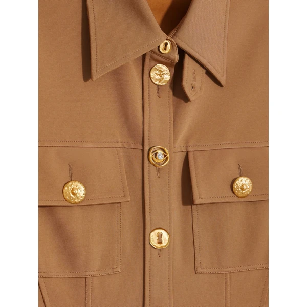 Schiaparelli Safari Cupro Shirt Tops in Schiaparelli Authentic Luxury Fashion at Coveti