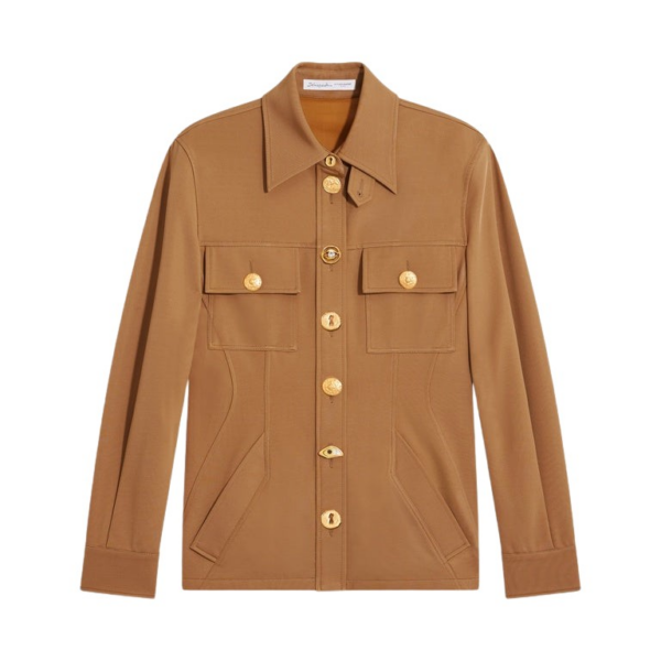 Schiaparelli Safari Cupro Shirt Tops in Schiaparelli Authentic Luxury Fashion at Coveti