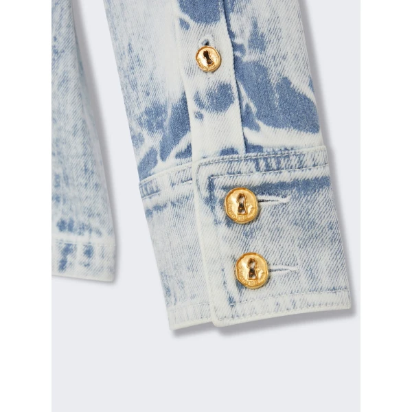 Schiaparelli Safari Denim Shirt Tops in Schiaparelli Authentic Luxury Fashion at Coveti