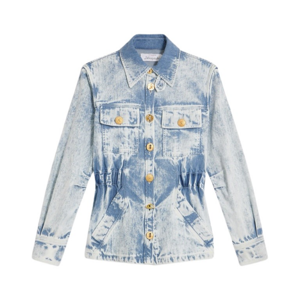 Schiaparelli Safari Denim Shirt Tops in Schiaparelli Authentic Luxury Fashion at Coveti