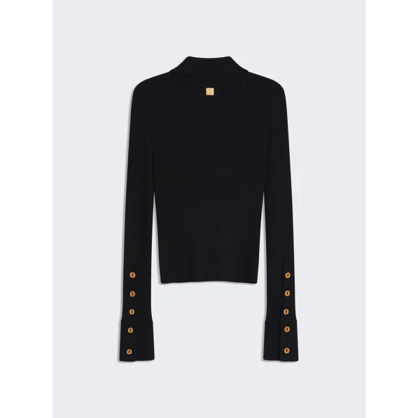 Schiaparelli Satin Bias Cardigan Knitwear in Schiaparelli Authentic Luxury Fashion at Coveti
