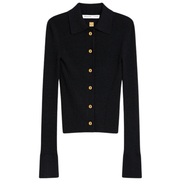 Schiaparelli Satin Bias Cardigan Knitwear in Schiaparelli Authentic Luxury Fashion at Coveti