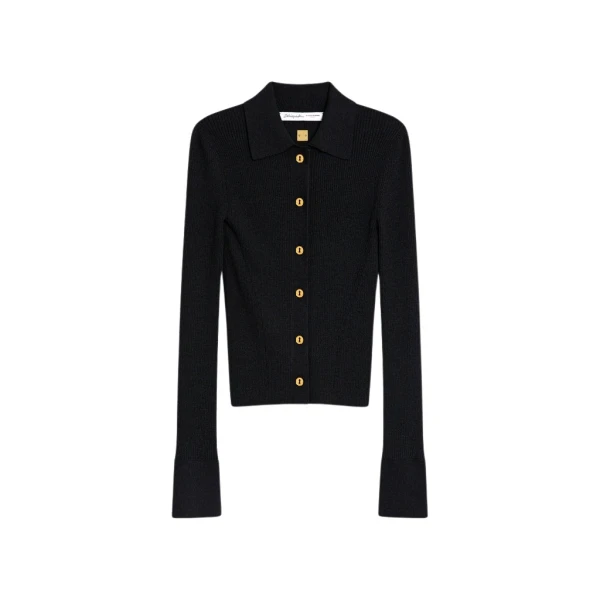 Schiaparelli Satin Bias Cardigan Knitwear in Schiaparelli Authentic Luxury Fashion at Coveti