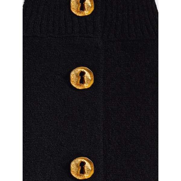 Schiaparelli Satin Bias Cardigan Knitwear in Schiaparelli Authentic Luxury Fashion at Coveti