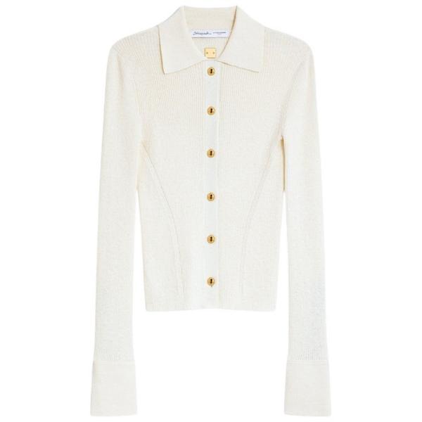 Schiaparelli Satin Bias Cardigan Knitwear in Schiaparelli Authentic Luxury Fashion at Coveti