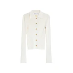 Schiaparelli-Satin-Bias-Cardigan89331_nobg Schiaparelli Satin Bias Cardigan Knitwear in Schiaparelli Authentic Luxury Fashion at Coveti