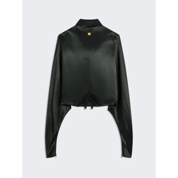 Schiaparelli Satin Bomber Jackets in Schiaparelli Authentic Luxury Fashion at Coveti