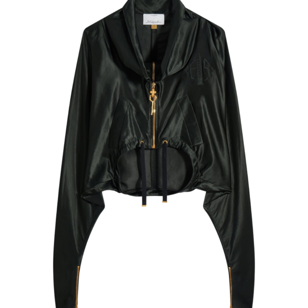 Schiaparelli Satin Bomber Jackets in Schiaparelli Authentic Luxury Fashion at Coveti