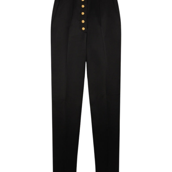 Schiaparelli Satin Cigarette Pants Pants in Schiaparelli Authentic Luxury Fashion at Coveti