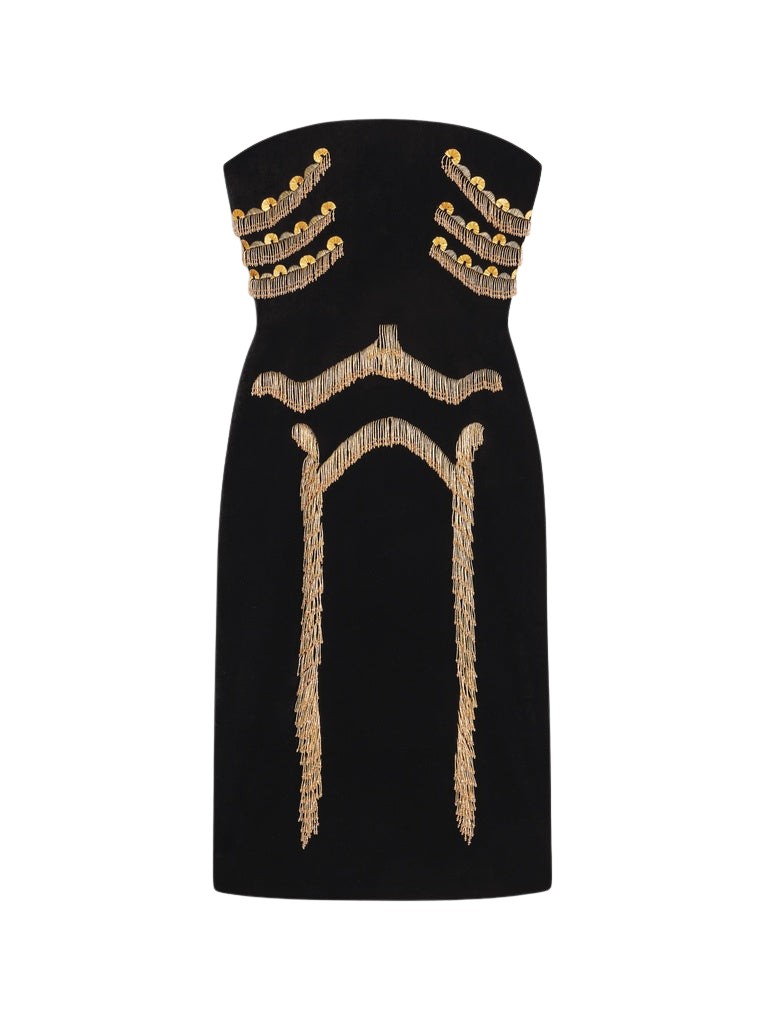 Schiaparelli Skeleton Bustier Dress Dresses in Schiaparelli Authentic Luxury Fashion at Coveti