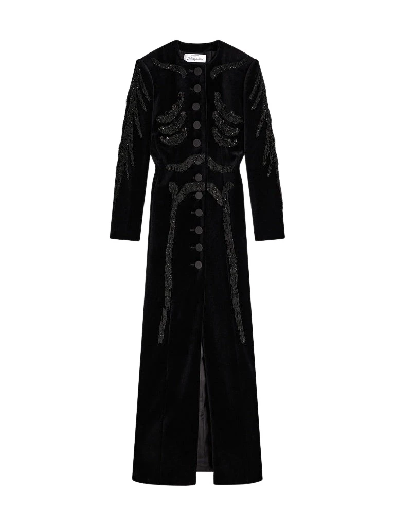 Schiaparelli-Skeleton-Dress-Coat29347_nobg Schiaparelli Skeleton Dress-Coat Dresses in Schiaparelli Authentic Luxury Fashion at Coveti