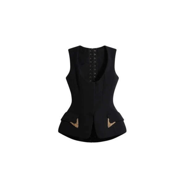 Schiaparelli Sleeveless Waistcoat Jackets in Schiaparelli Authentic Luxury Fashion at Coveti