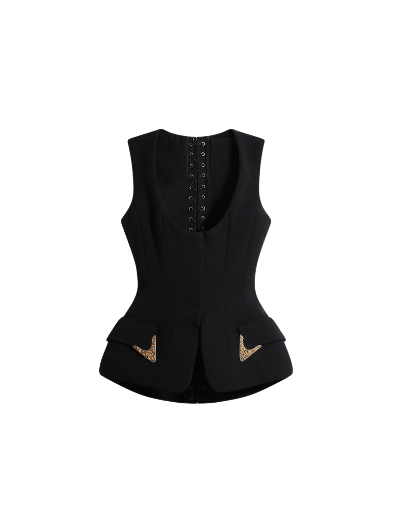 Schiaparelli Sleeveless Waistcoat Jackets in Schiaparelli Authentic Luxury Fashion at Coveti