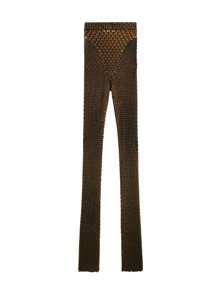 Schiaparelli Snake Scale Trompe L'Oeil Bootcut Pants Pants in Schiaparelli Authentic Luxury Fashion at Coveti