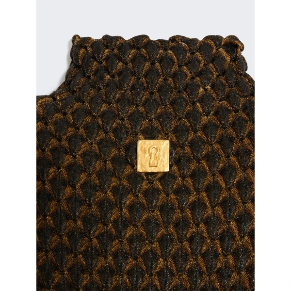 Schiaparelli Snake Scale Trompe L'Oeil Cardigan Knitwear in Schiaparelli Authentic Luxury Fashion at Coveti