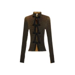 Schiaparelli Snake Scale Trompe L'Oeil Cardigan Knitwear in Schiaparelli Authentic Luxury Fashion at Coveti