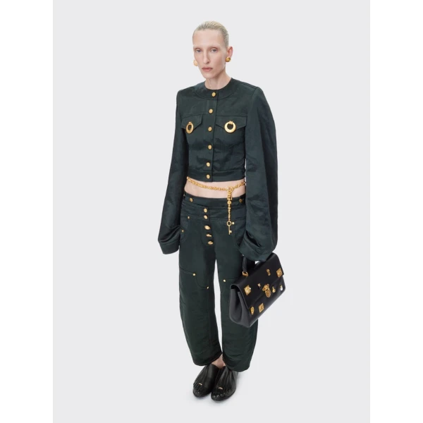 Schiaparelli Square-Shouldered Collareless Jacket Jackets in Schiaparelli Authentic Luxury Fashion at Coveti