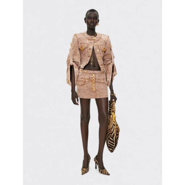 Schiaparelli Square-Shouldered Collareless Jacket Jackets in Schiaparelli Authentic Luxury Fashion at Coveti