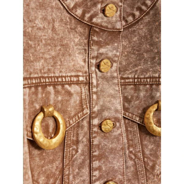 Schiaparelli Square-Shouldered Collareless Jacket Jackets in Schiaparelli Authentic Luxury Fashion at Coveti