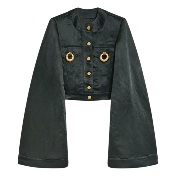 Schiaparelli Square-Shouldered Collareless Jacket Jackets in Schiaparelli Authentic Luxury Fashion at Coveti