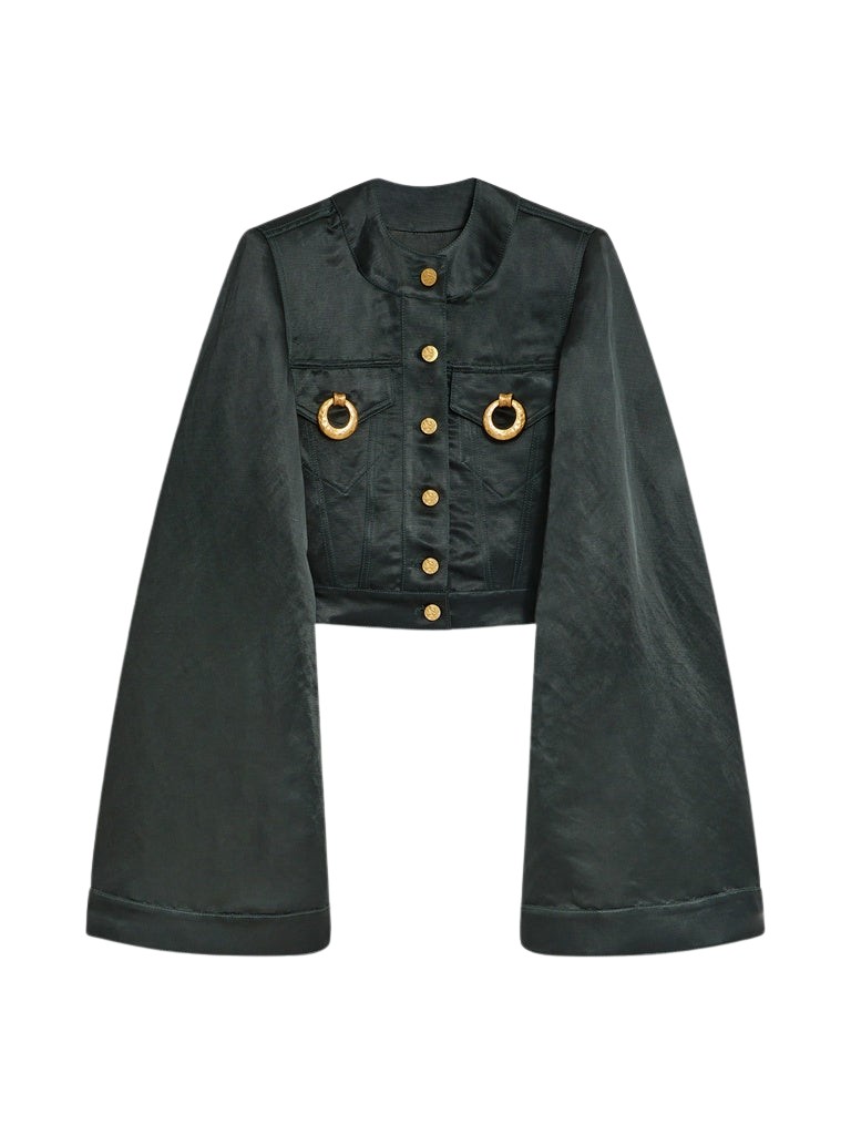 Schiaparelli Square-Shouldered Collareless Jacket