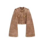 Schiaparelli Square-Shouldered Collareless Jacket Jackets in Schiaparelli Authentic Luxury Fashion at Coveti