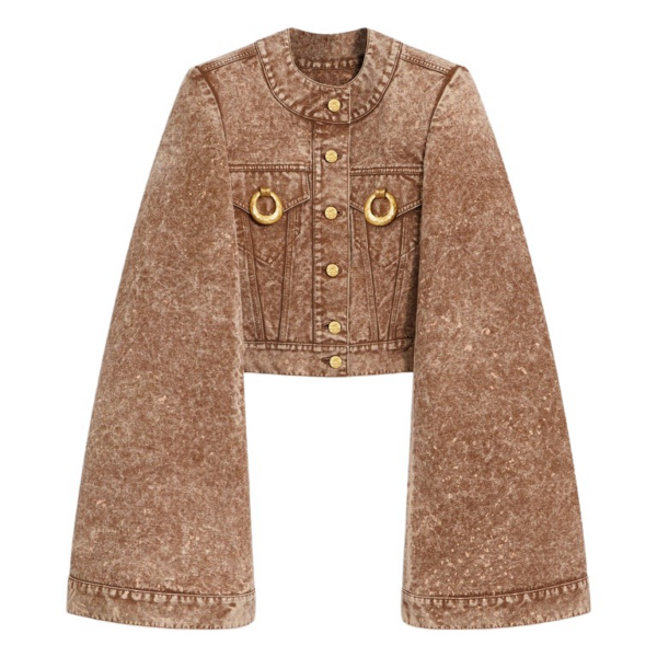 Schiaparelli Square-Shouldered Collareless Jacket Jackets in Schiaparelli Authentic Luxury Fashion at Coveti